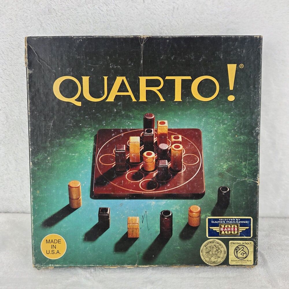 Vintage 1993 Quarto Wooden Strategy Board Game Gigamic Complete Set